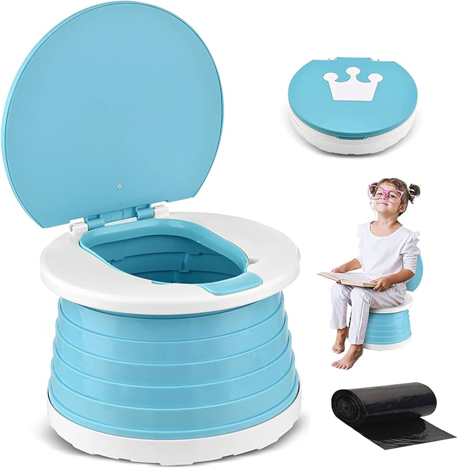 Amazon.com : Portable Potty for Toddler Travel Foldable Potty Seat for  Toddler Training Toilet for Kids Boys Girls Car Potty On The Go Potty  Travel Potty Chair for Camping Park Indoor/Outdoor -15PCS